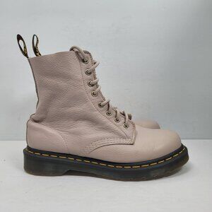 Dr. Martens1460 Pascal Women's Taupe Leather Lace-Up Boots US Size 8